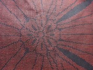 アンティーク　花模様織り出し本場泥大島紬着物(5マルキ)